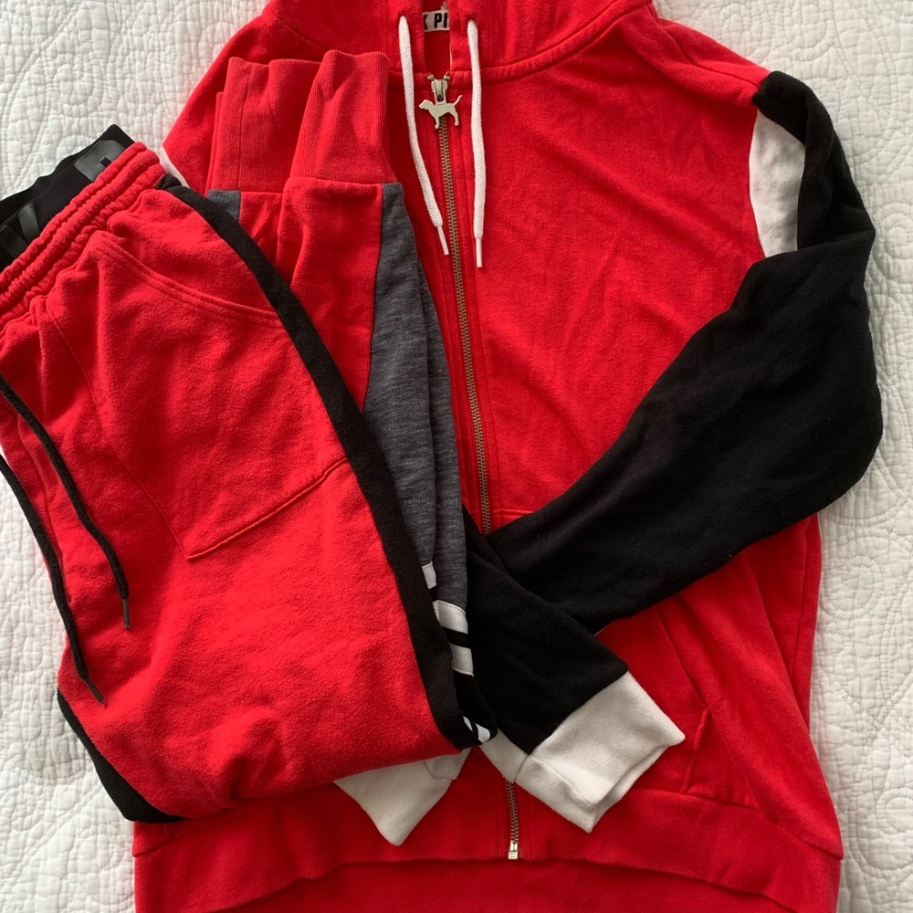 PINK red tracksuit